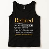Retired Definition Dad Funny Retirement Party Tank Top
