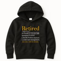 Retired Definition Dad Funny Retirement Party Kids Hoodie