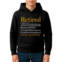Retired Definition Dad Funny Retirement Party Kids Hoodie