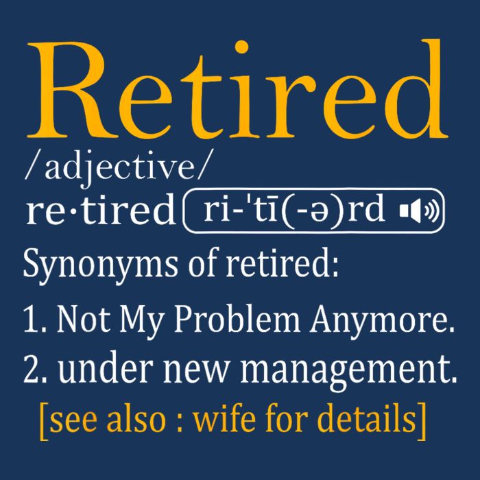 Retired Definition Dad Funny Retirement Party Infant Baby Jersey Bodysuit