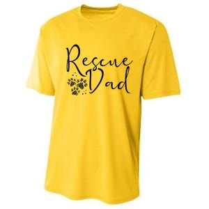 Rescue Dad Dog Cat Animal Rescuing Father's Day Performance Sprint T-Shirt