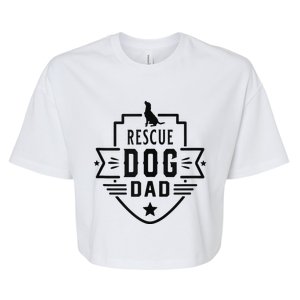 Rescue Dog Dad cool Father's Day Bella+Canvas Jersey Crop Tee