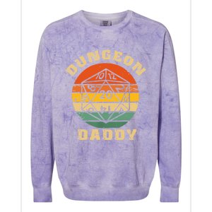 Retro Dungeon Daddy For Father Fathers Day Gift Colorblast Crewneck Sweatshirt