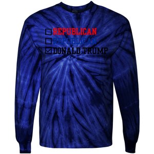 Republican Democrat Donald Trump Tie-Dye Long Sleeve Shirt