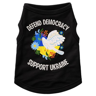 Retro Defend Democracy Support Ukraine Ukrainian Flag Doggie Tank