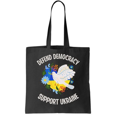 Retro Defend Democracy Support Ukraine Ukrainian Flag Bag