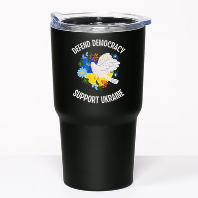 Retro Defend Democracy Support Ukraine Ukrainian Flag Tumbler