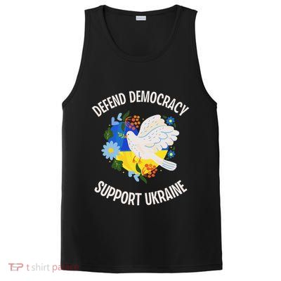 Retro Defend Democracy Support Ukraine Ukrainian Flag PosiCharge Competitor Tank