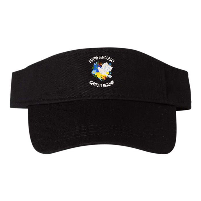Retro Defend Democracy Support Ukraine Ukrainian Flag Visor