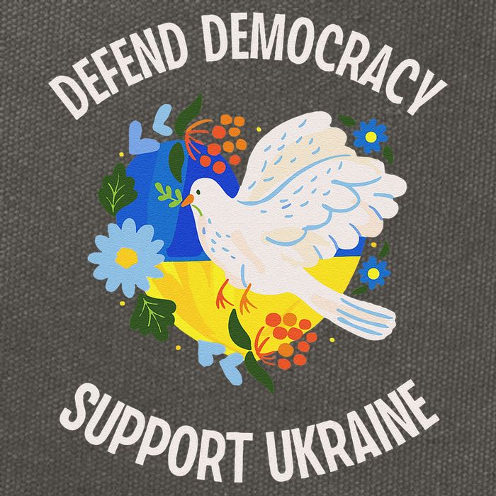 Retro Defend Democracy Support Ukraine Ukrainian Flag Cotton Canvas Backpack