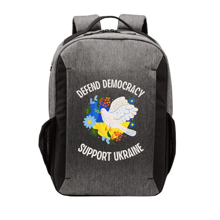 Retro Defend Democracy Support Ukraine Ukrainian Flag Vector Backpack