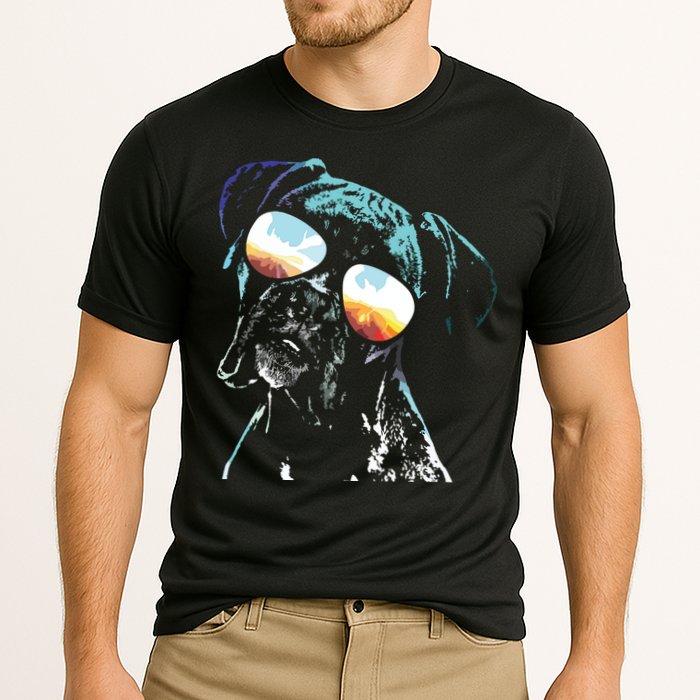 Retro Disco Dog Boxer Dog Cooling Performance Crew T-Shirt