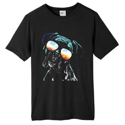 Retro Disco Dog Boxer Dog Tall Fusion ChromaSoft Performance T-Shirt