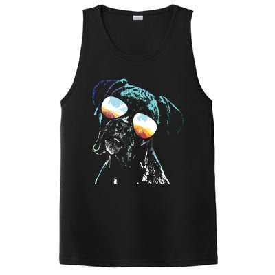 Retro Disco Dog Boxer Dog PosiCharge Competitor Tank