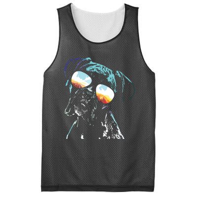 Retro Disco Dog Boxer Dog Mesh Reversible Basketball Jersey Tank