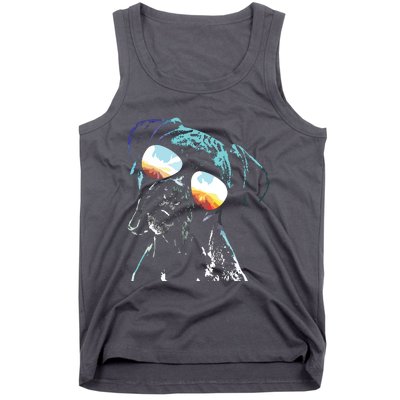 Retro Disco Dog Boxer Dog Tank Top