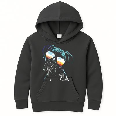 Retro Disco Dog Boxer Dog Kids Hoodie