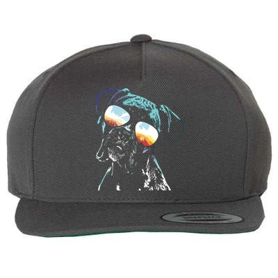 Retro Disco Dog Boxer Dog Wool Snapback Cap