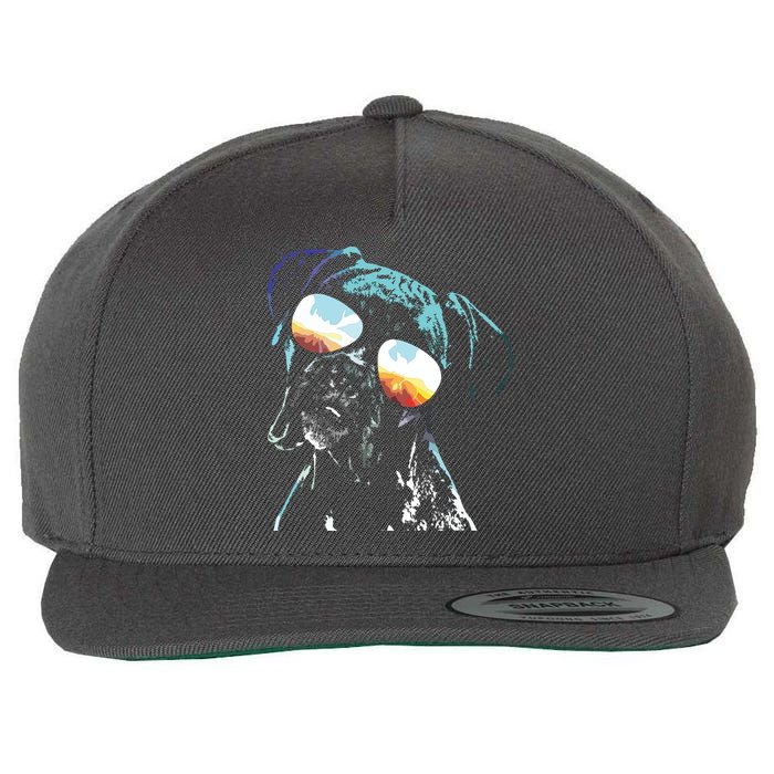 Retro Disco Dog Boxer Dog Wool Snapback Cap