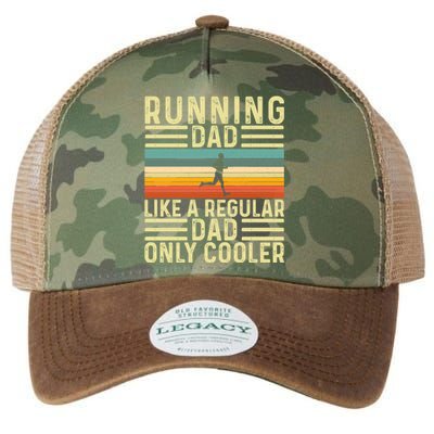 Running Dad Design For Father Day Marathon Runner Gift Legacy Tie Dye Trucker Hat