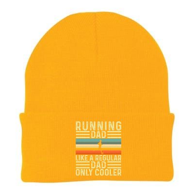 Running Dad Design For Father Day Marathon Runner Gift Knit Cap Winter Beanie