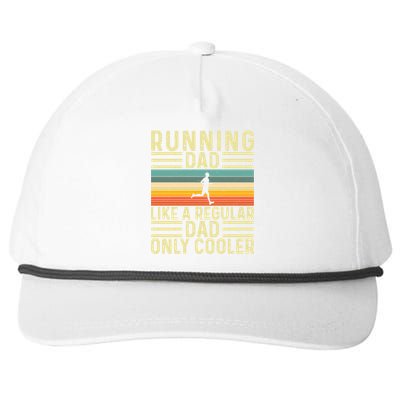 Running Dad Design For Father Day Marathon Runner Gift Snapback Five-Panel Rope Hat