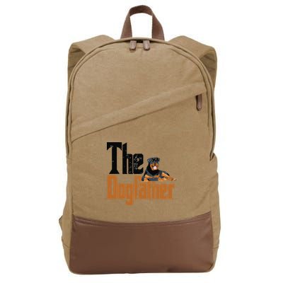 Rottweiler Dog Dad Dogfather Dogs Daddy Father Rottie Cotton Canvas Backpack