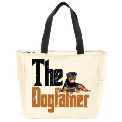 Rottweiler Dog Dad Dogfather Dogs Daddy Father Rottie Zip Tote Bag
