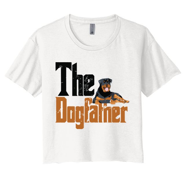 Rottweiler Dog Dad Dogfather Dogs Daddy Father Rottie Crop Top