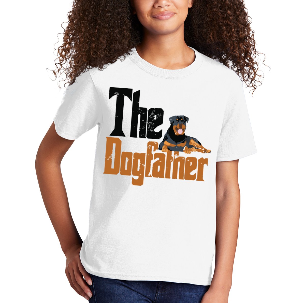 Rottweiler Dog Dad Dogfather Dogs Daddy Father Rottie Kids T-Shirt