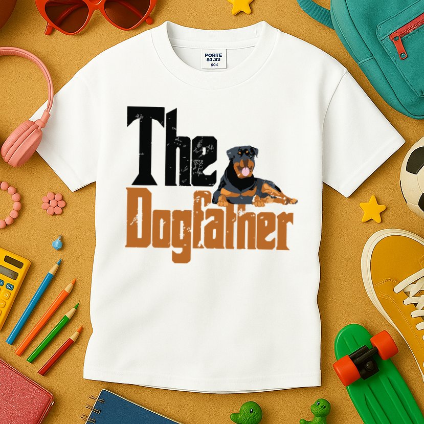 Rottweiler Dog Dad Dogfather Dogs Daddy Father Rottie Kids T-Shirt