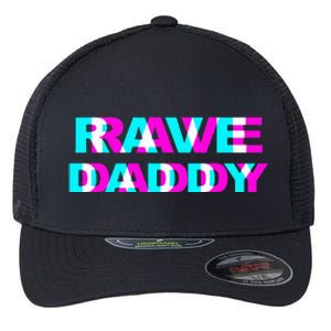 Rave Daddy EDM Music Festival Father Optical Illusion Trippy Flexfit Unipanel Trucker Cap