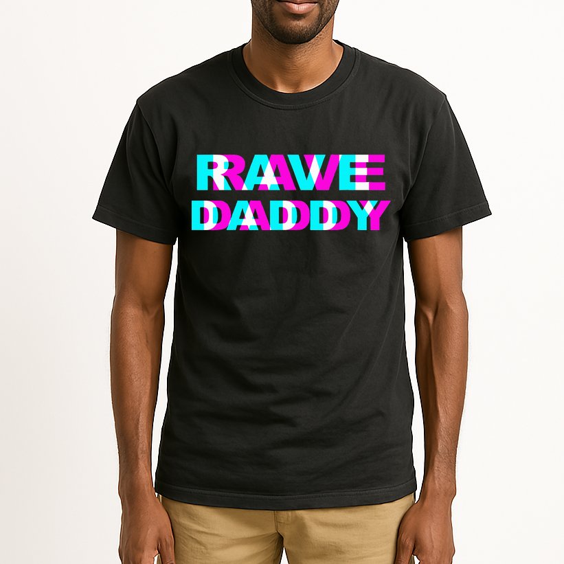 Rave Daddy EDM Music Festival Father Optical Illusion Trippy Tall T-Shirt