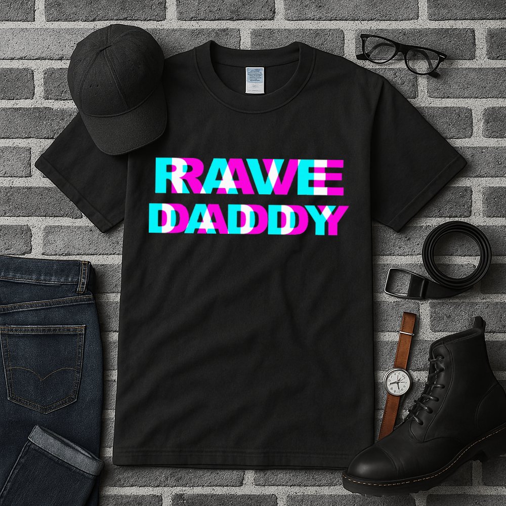 Rave Daddy EDM Music Festival Father Optical Illusion Trippy Tall T-Shirt