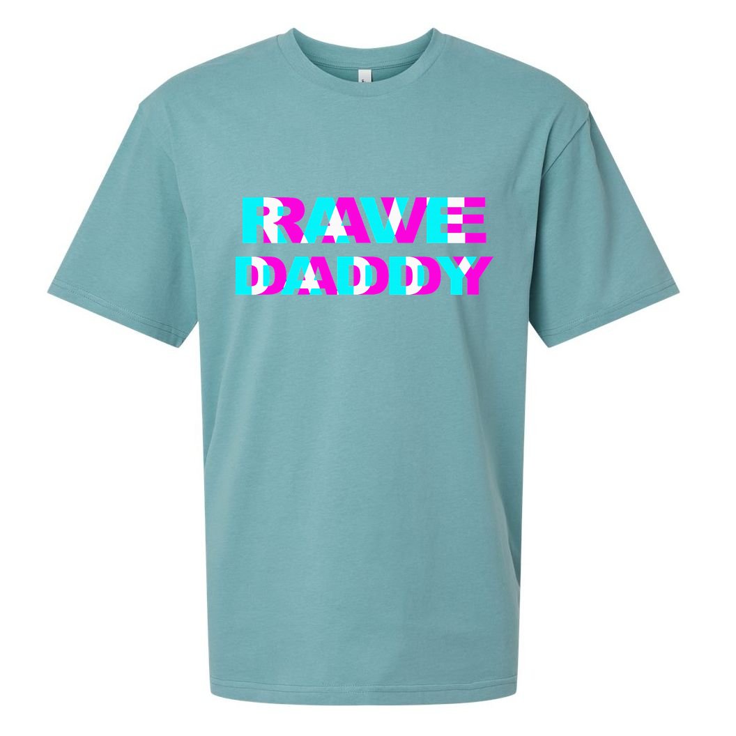 Rave Daddy EDM Music Festival Father Optical Illusion Trippy Sueded Cloud Jersey T-Shirt