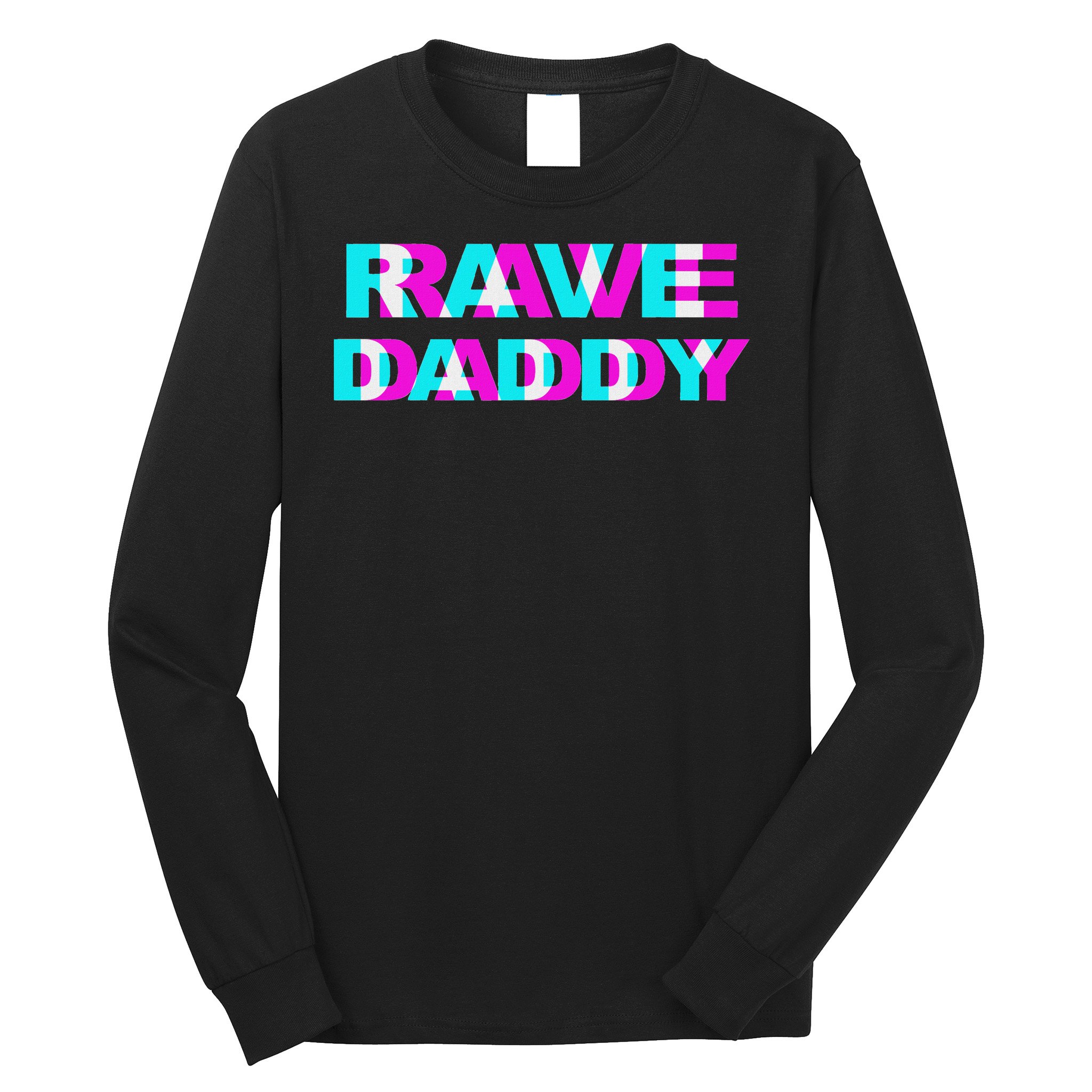 Rave Daddy Edm Music Festival Father Optical Illusion Trippy Long Sleeve Shirt