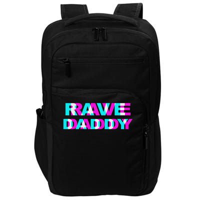 Rave Daddy Edm Music Festival Father Optical Illusion Trippy Impact Tech Backpack