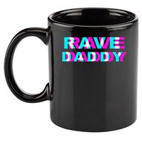 Rave Daddy Edm Music Festival Father Optical Illusion Trippy 11oz C Handle Ceramic Mug
