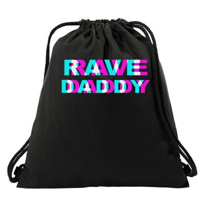 Rave Daddy Edm Music Festival Father Optical Illusion Trippy Drawstring Bag