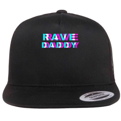 Rave Daddy Edm Music Festival Father Optical Illusion Trippy Flatbill Hat
