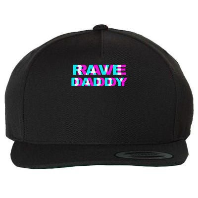 Rave Daddy Edm Music Festival Father Optical Illusion Trippy Wool Snapback Cap