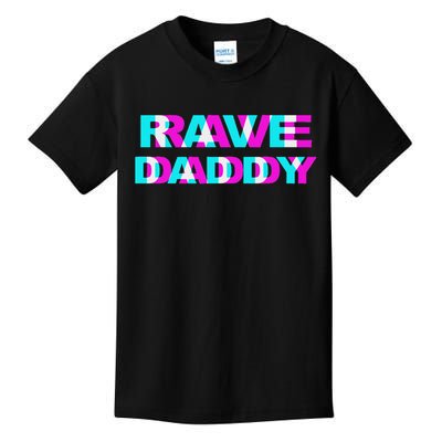 Rave Daddy Edm Music Festival Father Optical Illusion Trippy Kids T-Shirt