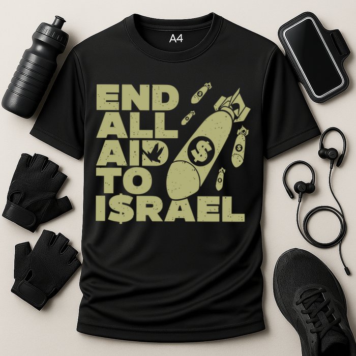 End All Aid To Israel Cooling Performance Crew T-Shirt