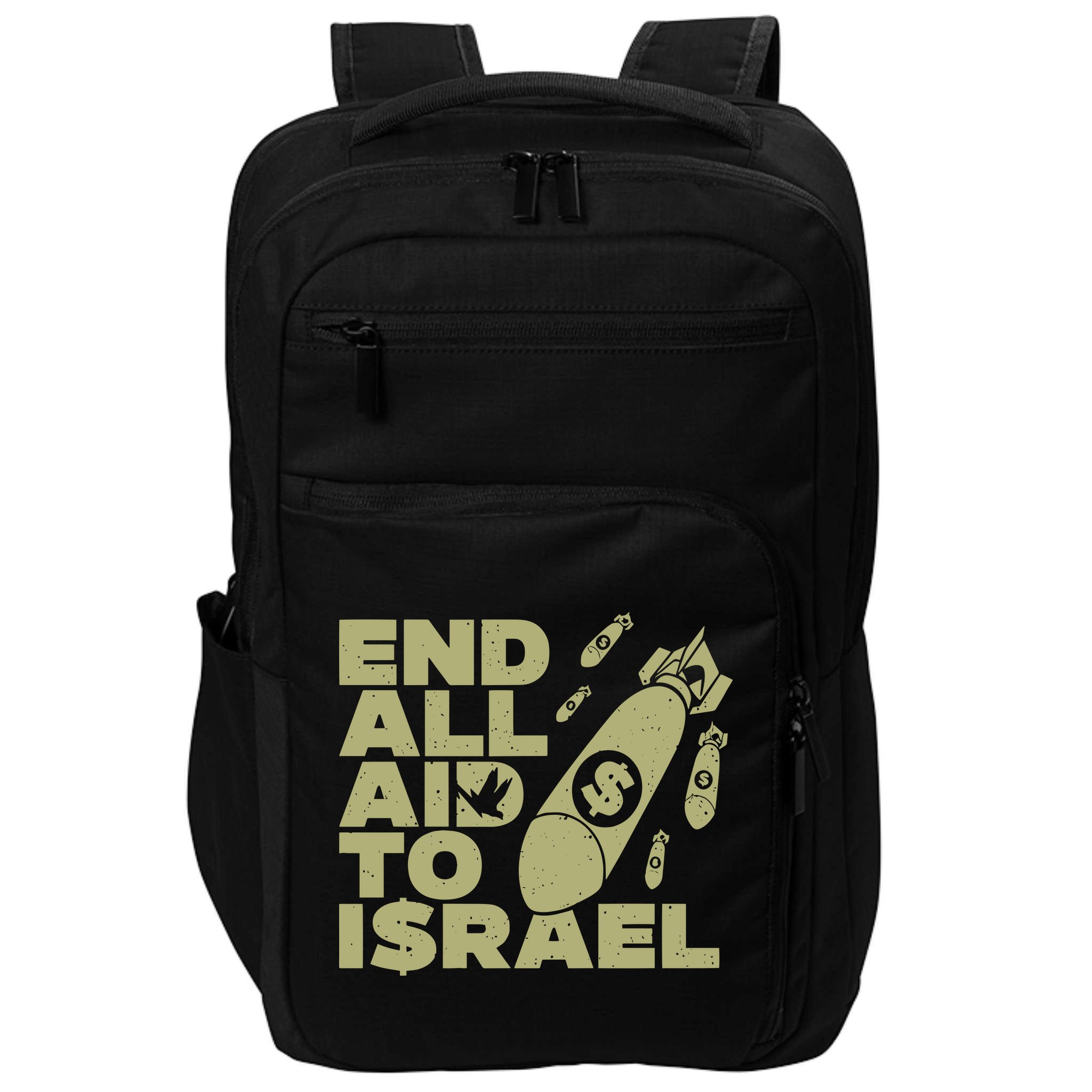 End All Aid To Israel Impact Tech Backpack