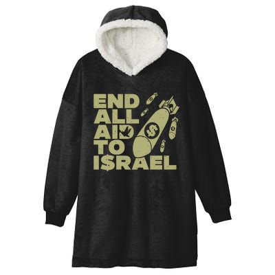 Ryan Dawson End All Aid To Israel Hooded Wearable Blanket