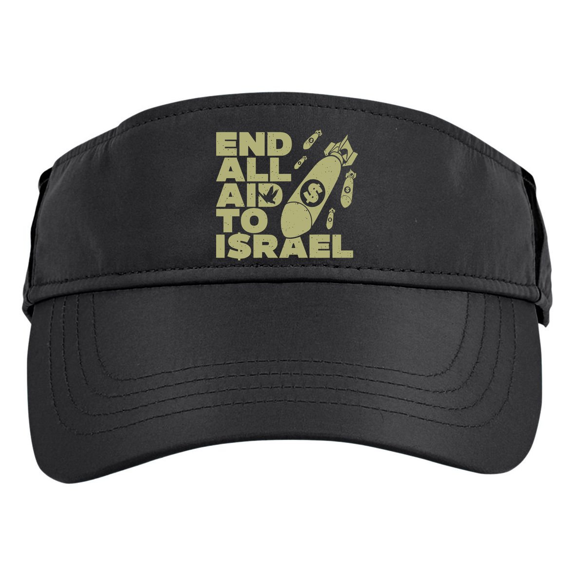 End All Aid To Israel Adult Drive Performance Visor