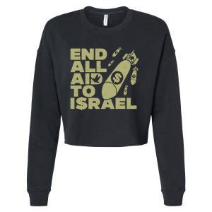 Ryan Dawson End All Aid To Israel Cropped Pullover Crew