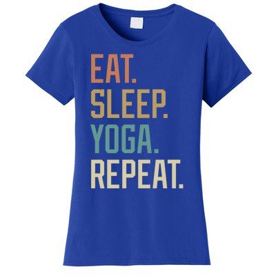 Retro Design Eat Sleep Yoga Repeat Vintage Gift Women's T-Shirt