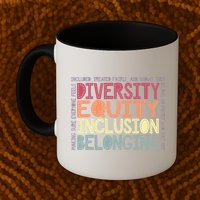 Retro Diversity Equity Inclusion Belonging DEIB Teacher Mug