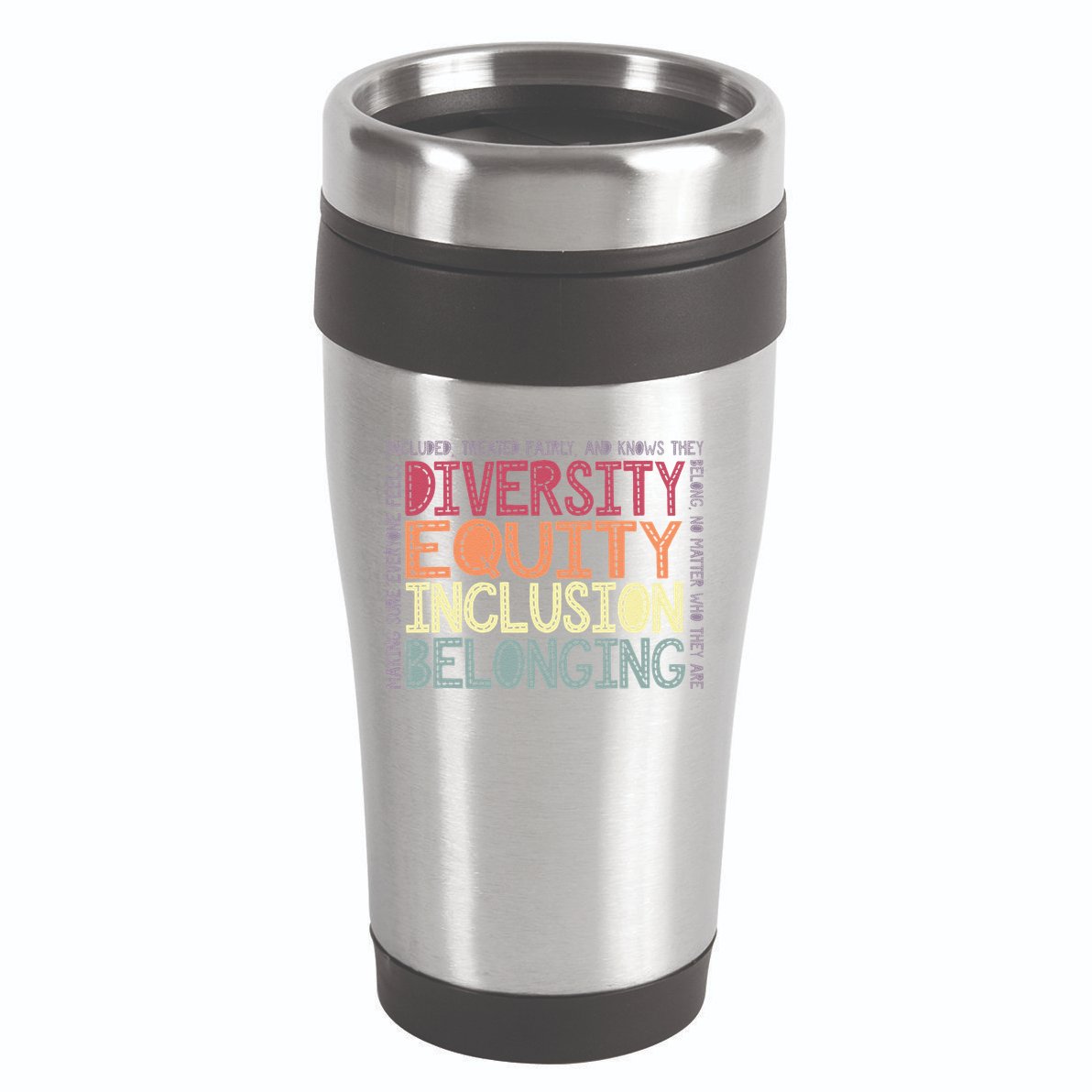 Retro Diversity Equity Inclusion Belonging DEIB Teacher 16oz Travel Tumbler